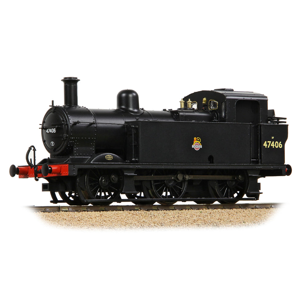 LMS Fowler 3F (Jinty) 47406 BR Black (Early Emblem)