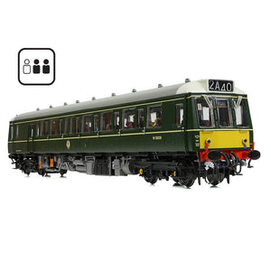 Class 121 Single-Car DMU W55028 BR Green (Small Yellow Panels) [PF] - Bachmann -35-528PF - Scale OO