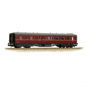 GWR Hawksworth Brake Second Corridor BR Maroon - Bachmann -374-512A - Scale N