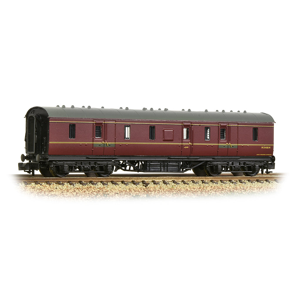 LMS Stanier 50ft Full Brake BR Maroon