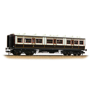 LNWR 50ft Arc Roof Tri-Composite Corridor LNWR Dark Claret & White - Bachmann -39-860 - Scale OO