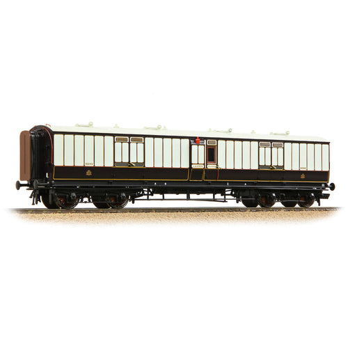 LNWR 50ft Arc Roof Full Brake LNWR Dark Claret & White