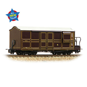 Ffestiniog Railway Curly Roof Van No.1 FR Lined Plum - Bachmann -394-076 - Scale OO9