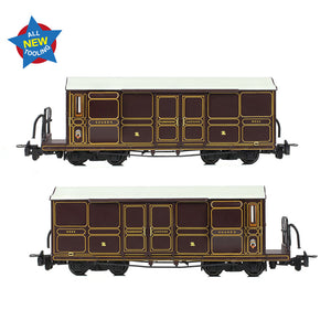 Ffestiniog Railway Curly Roof Van No.1 FR Lined Plum - Bachmann -394-076 - Scale OO9