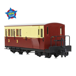 Ffestiniog Railway Brake Third No. 8 Crimson & Cream - Bachmann -394-085 - Scale OO9