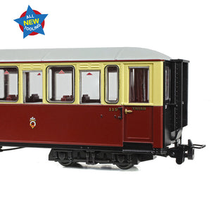 Ffestiniog Railway 'Tin Car' Saloon Third No. 119 FR Crimson & Cream - Bachmann -394-100 - Scale OO9