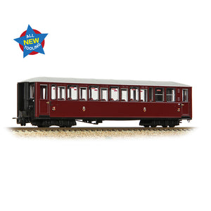 Ffestiniog Railway 'Tin Car' Saloon Third No. 119 FR Maroon - Bachmann -394-101 - Scale OO9