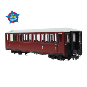 Ffestiniog Railway 'Tin Car' Saloon Third No. 119 FR Maroon - Bachmann -394-101 - Scale OO9