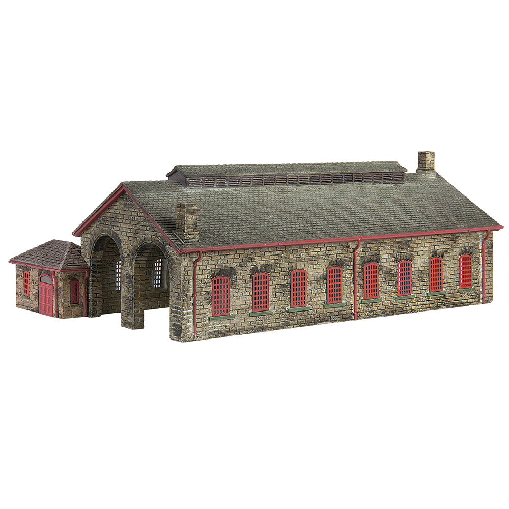 Two Road Stone Engine Shed Red