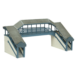 Covered Metal Footbridge Blue & Cream