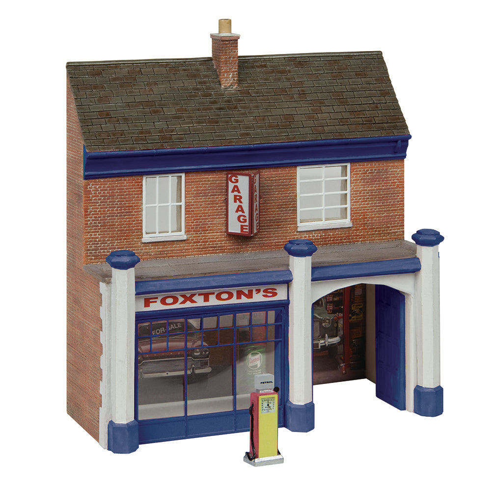 Low Relief Town Garage and Sales Blue