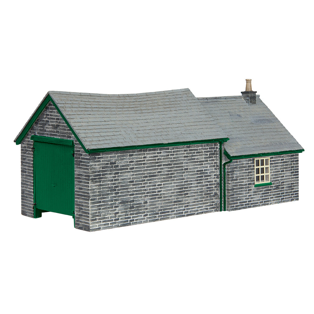 Narrow Gauge (OO9) Stone Shed and Store Green