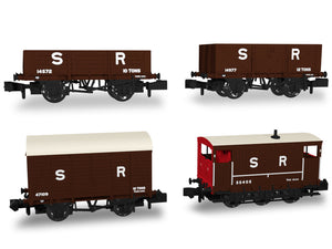 SECR Wagons Pack 1 - SR pre-36 Livery Freight Train - Rapido Trains - 942005