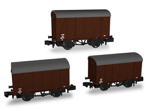 SECR Wagons Pack 4 - SR post-36 Livery 10t Covered Vans (Dia.1426) - Rapido Trains - 942012