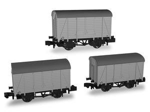 SECR Wagons Pack 4 - BR Livery 10t Covered Vans (Dia.1426) - Rapido Trains - 942016