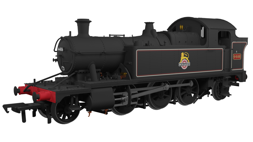 GWR 44xx No.4406 BR Early Crest Lined Black - Rapido Trains - 951007