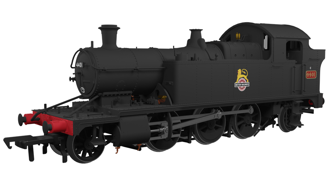 GWR 44xx No.4401 BR Early Crest Plain Black - Rapido Trains - 951008