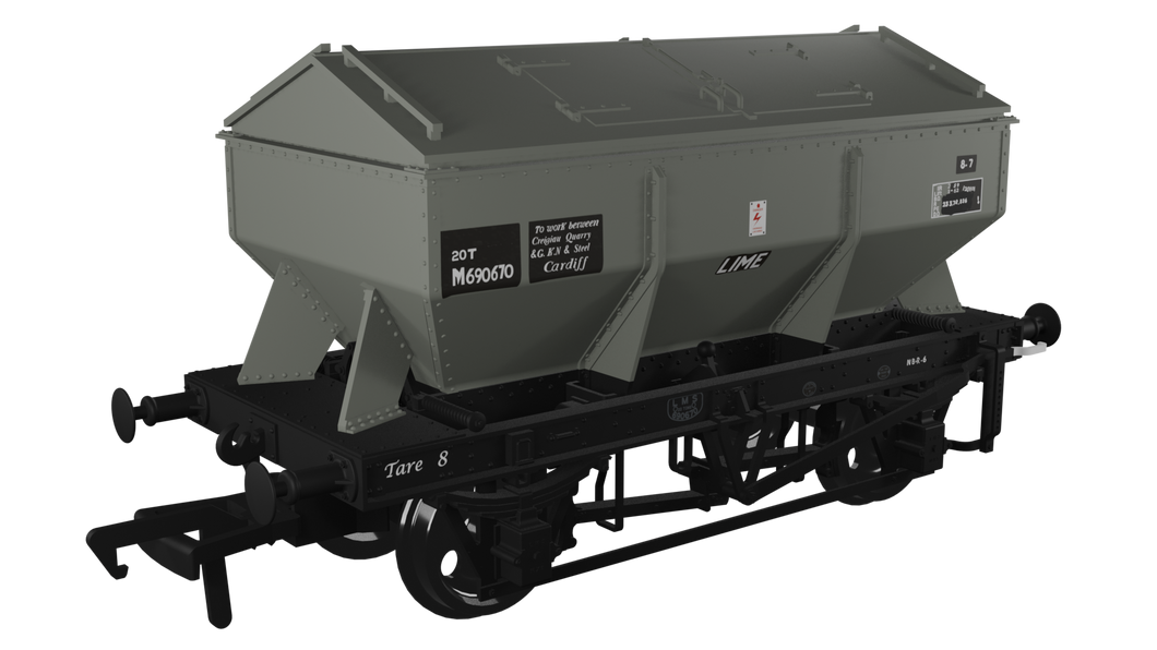 LMS Iron Ore Hopper - BR (Lime) No.M690670 - Rapido Trains - 963011