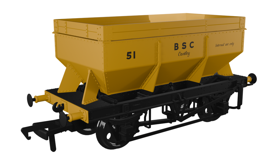 LMS Iron Ore Hopper - BSC Yellow No.51 - Rapido Trains - 963014