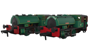 Port of Par Bagnalls Twin Pack - Lined Dark Green - Rapido Trains - 968001