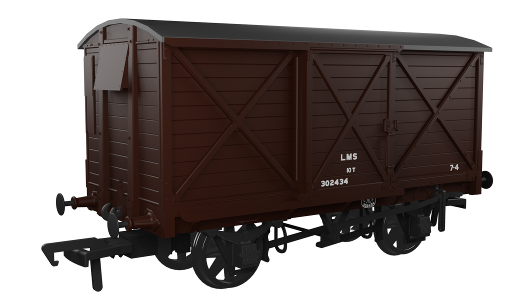 CR Dia.67 10t Van - LMS (post-36)  No.302434 - Rapido Trains - 976009