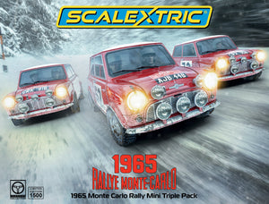 1965 Monte Carlo Rally Mini Triple Pack- Scalextric - C4488A New for 2025 - PRE ORDER