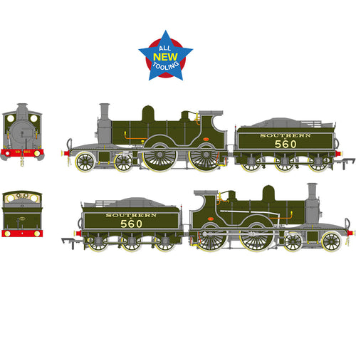 LSWR Adams T3 560 SR Lined Maunsell Green