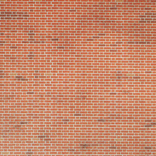 moo54 00/H0 Scale Red Brick Sheets