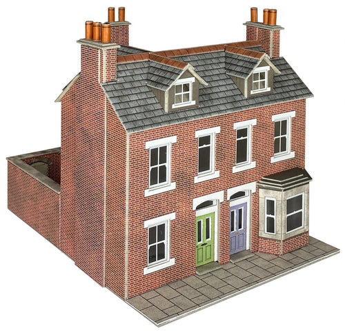 TERR HOUSES - BRICK - OO Gauge -PO300 by Metcalfe