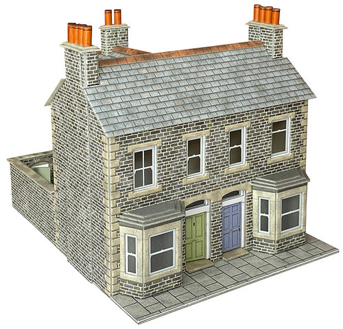 TERR HOUSES - STONE - OO Gauge -PO301 by Metcalfe