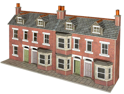 TERR HOUSE FRONTS - BRICK - OO Gauge -PO302 by Metcalfe