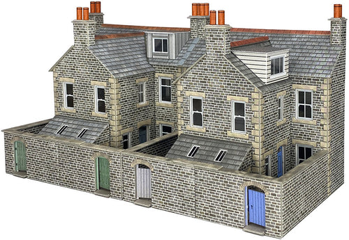 TERR HOUSE BACKS - STONE - OO Gauge -PO305 by Metcalfe