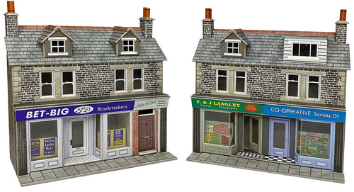 TERR HOUSE FRONTS - STONE - OO Gauge -PO307 by Metcalfe