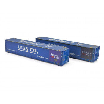 45ft Curtainside Container Set (2) LessCo2 Weathered