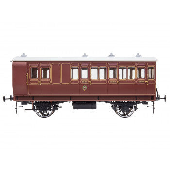 *Stroudley 4whl Brake 3rd Lined Brown 891 Lit (DCC-Fitted)