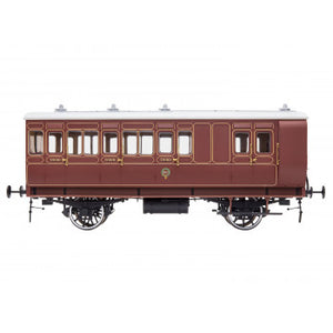 *Stroudley 4whl Brake 3rd Lined Brown 892 Lit (DCC-Fitted)