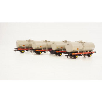 *35t A Tank Wagon Set (4) Esso Later Grey/Red