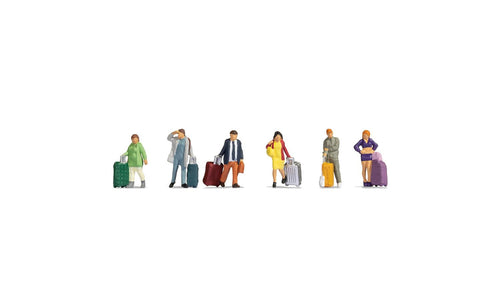 Passengers with Modern Luggage (6) Figure Set