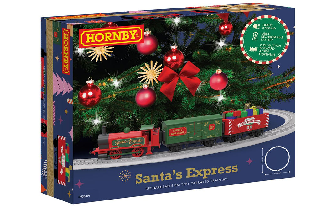 Santa’s Express Rechargeable Battery Operated Train Set- Hornby - R9363M New for 2025 - PRE ORDER