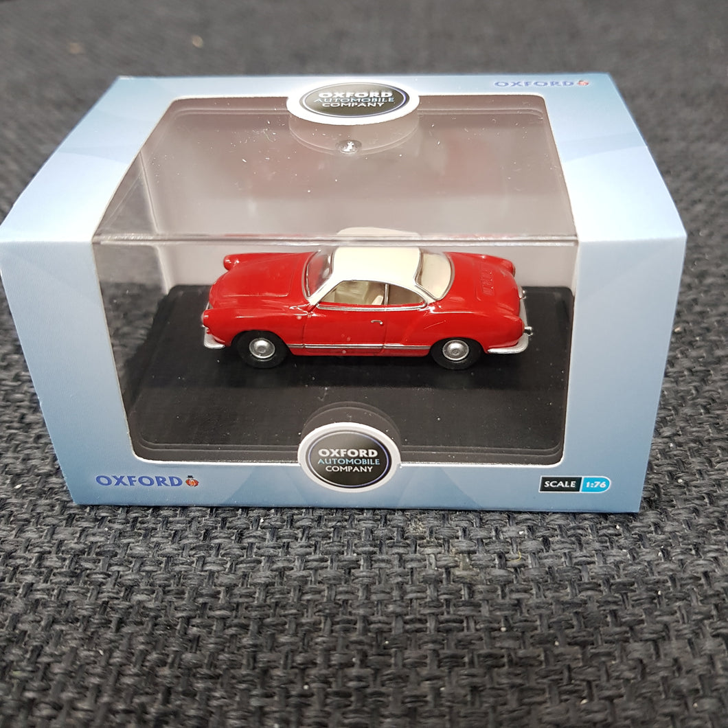 Volkswagen Karmann Ghia Henna Red/Pearl White - Oxford Diecast - 76KG001