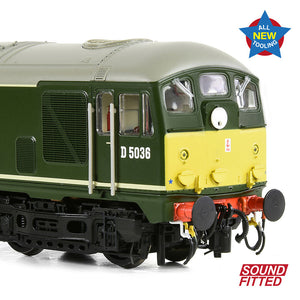 Class 24/0 D5036 Disc Headcode BR Green (Small Yellow Panels) - Bachmann -32-415SF