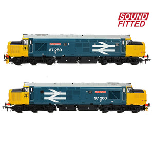 Class 37/0 Centre Headcode 37260 'Radio Highland' BR Blue (Large Logo) - Bachmann -35-309SF - Scale OO