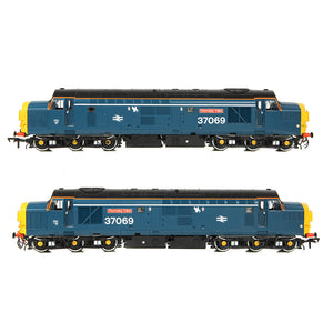 Class 37/0 Split Headcode 37069 'Thornaby TMD' BR Blue (White Stripe) - Bachmann -35-312 - Scale OO