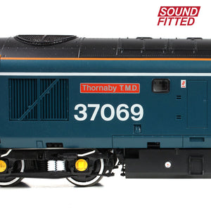 Class 37/0 Split Headcode 37069 'Thornaby TMD' BR Blue (White Stripe) - Bachmann -35-312SF - Scale OO