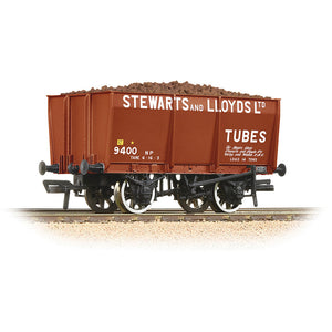 16T Steel Slope-Sided Mineral Wagon 'Stewart & Lloyds' Red [WL] - Bachmann -37-402