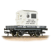 Load image into Gallery viewer, 1 Plank Wagon GWR Grey With &#39;GWR&#39; AF Container [WL] - Bachmann -37-480
