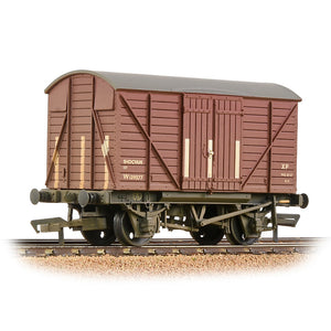 GWR 12T Shock Van Planked Ends BR Bauxite (Early) [W] - Bachmann -37-902B