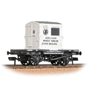 Conflat Wagon GWR Grey With 'GWR' AF Container [W, WL] - Bachmann -37-975B