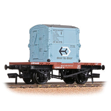 Load image into Gallery viewer, Conflat Wagon BR Bauxite (Early) With BR Ice Blue AF Container [WL] - Bachmann -37-978A
