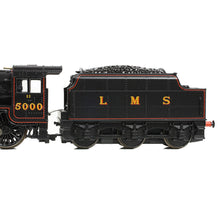 Load image into Gallery viewer, LMS 5MT &#39;Black 5&#39; with Riveted Tender 5000 LMS Lined Black - Bachmann -372-135A - Scale N
